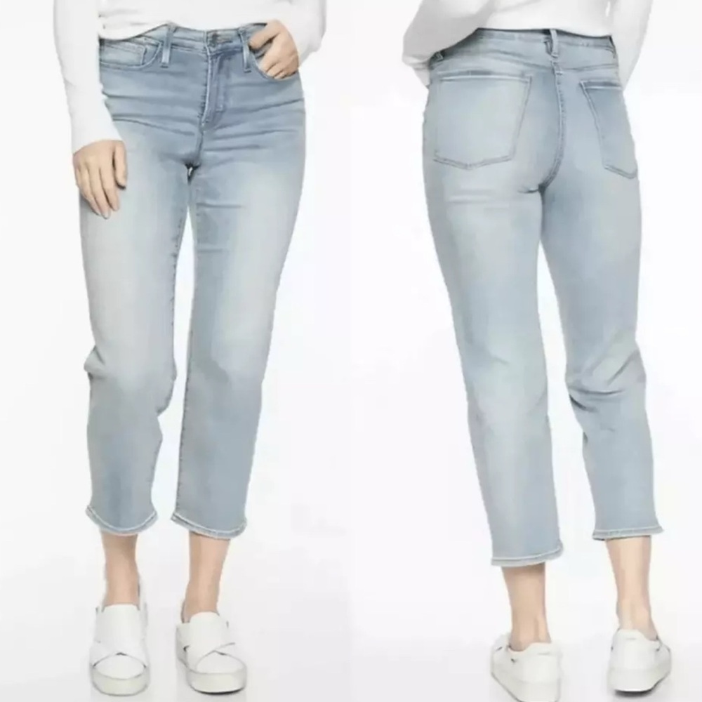 Athleta Zion Wash Sculptek Straight cropped Denim Jeans Size 4T